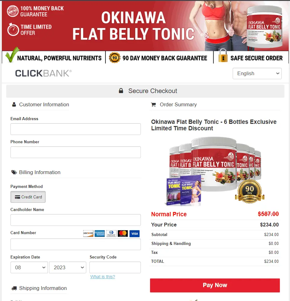 Okinawa Flat Belly Tonic order page